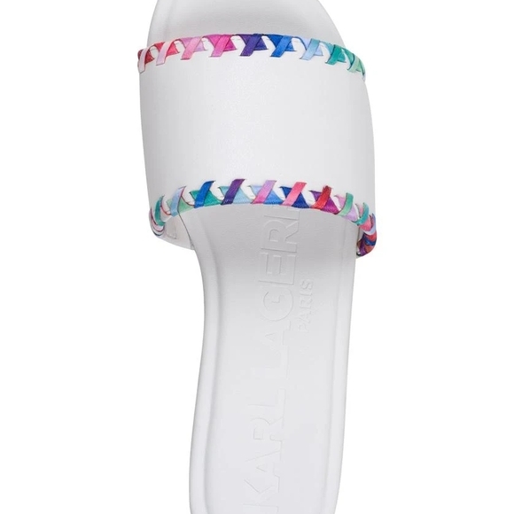 Karl Lagerfeld Paris Women's Cenie Whipstitch Slide Sandal 9 - Picture 5 of 10